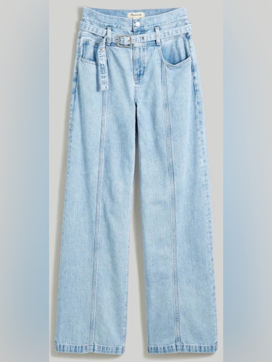 Madewell Pants - Madewell Belted Baggy Jeans 32